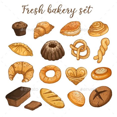 Hand Drawn Bread | Food illustrations, Food drawing, Food painting