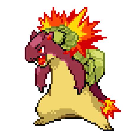 Mega Typhlosion (Shiny) Sprite by ninboy01 on DeviantArt