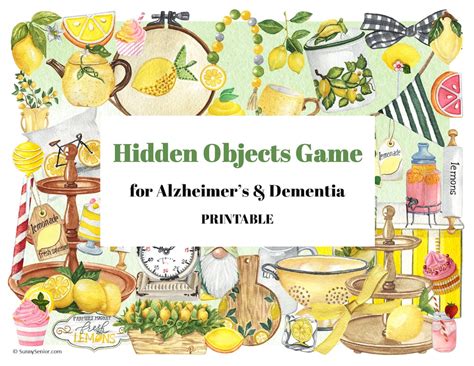 4 Dementia Board Games Printable Hidden Objects Activity Game - Etsy