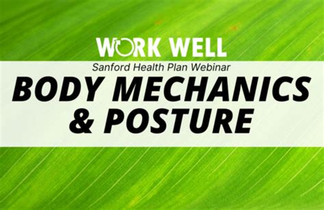 Body Mechanics & Posture Webinar - University of North Dakota