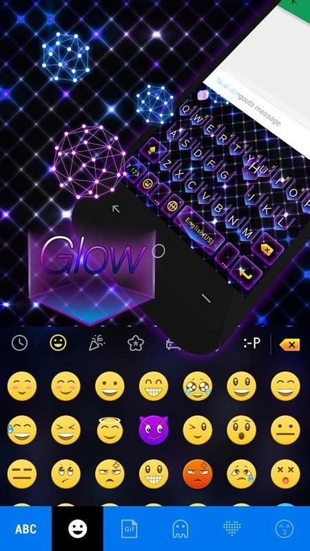 Glow Theme for Kika Keyboard Free Android Keyboard download - Appraw