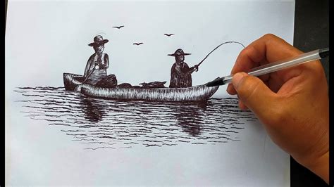 The Fishermen Ball Pen Sketch / Ang Mangingisda - YouTube