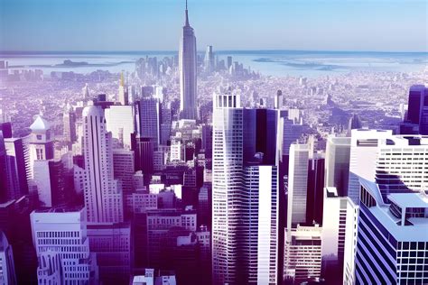 epic white-black city, from sky view, purple | Wallpapers.ai