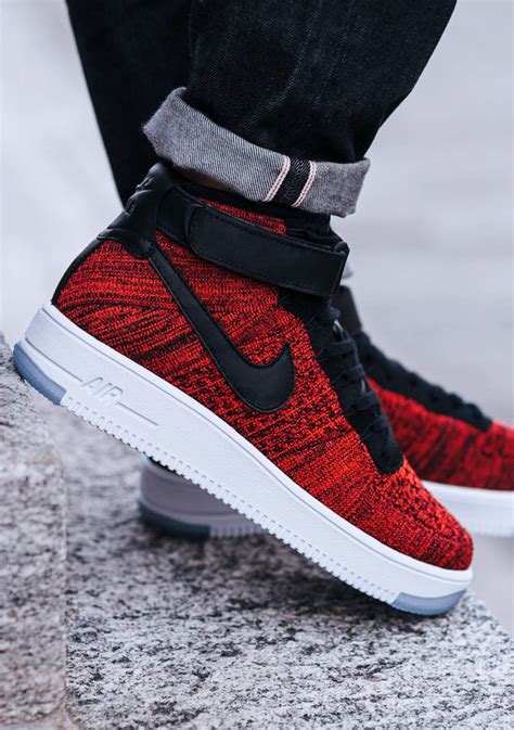 NIKE AF1 Ultra Flyknit Team Red × White × Black | SOLETOPIA