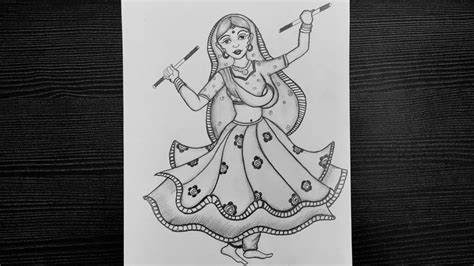 Pin on Navratri Garba Drawing || Drawing For Navratri Festival || Navratri Garba Drawing Easy ...