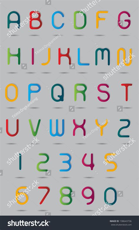 Colorful Icon Font Numbers Vector Illustration Stock Vector (Royalty ...