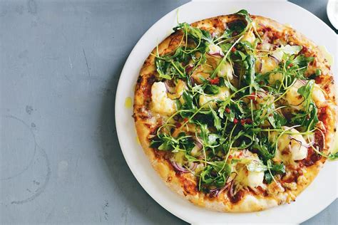 Prawn, chilli and rocket pizza - Recipes - delicious.com.au