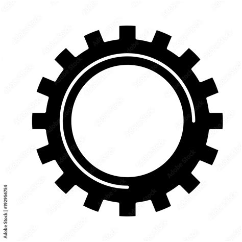 gear wheel cog technology mechanical engineering vector illustration ...