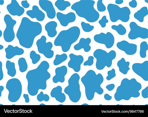 Blue cow skin pattern Royalty Free Vector Image