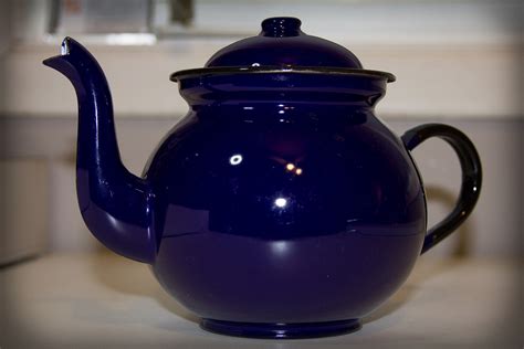 Blue Enamel Tea/coffee Pot from Poland – Haute Juice