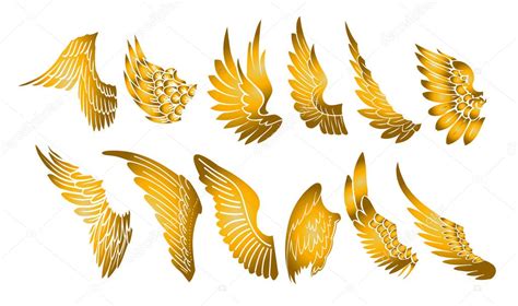 Golden wings Stock Vector by ©amino10 43959325