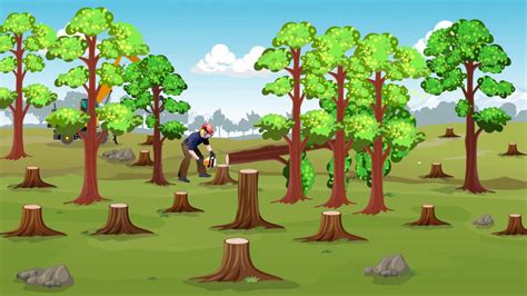 Deforestation Animaion, forest Animation - YouTube