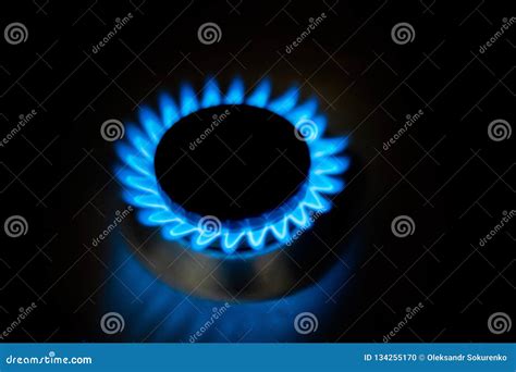 Natural Gas Burning a Blue Flames Stock Photo - Image of blaze, flammable: 134255170