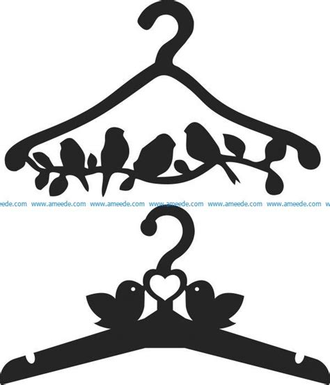 Clothes hangers with birds file cdr and dxf free vector download for Laser cut CNC – Download ...