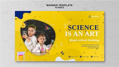 Free PSD | Science class banner template