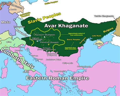 Map of the Avar Khaganate and its surroundings, 600AD. : r/MapPorn