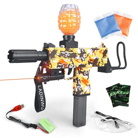 Buy LADINWU Electric Uzi Gel Ball Blaster with 10800 Gel Balls - Eco ...