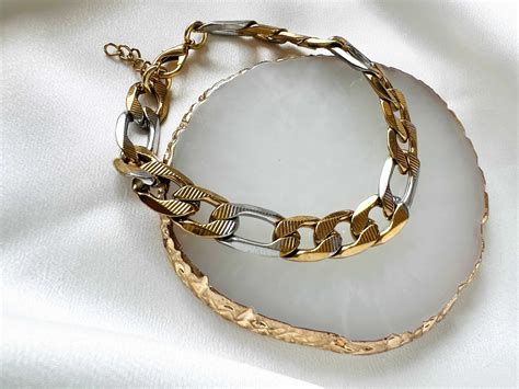 Stainless steel chunky chain anklet – Goupi Lab