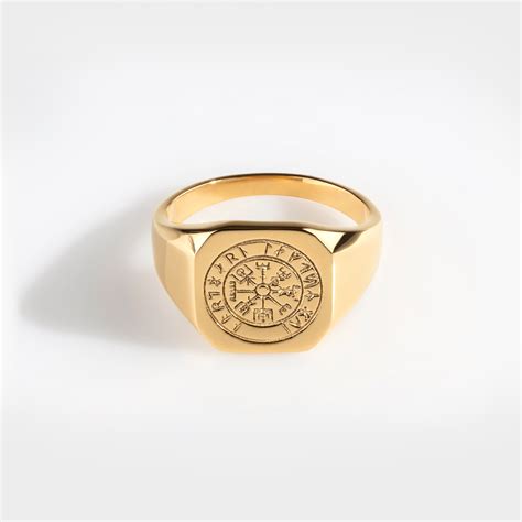 Vegvisir Signature ring - Gold - New arrivals - Northern Legacy