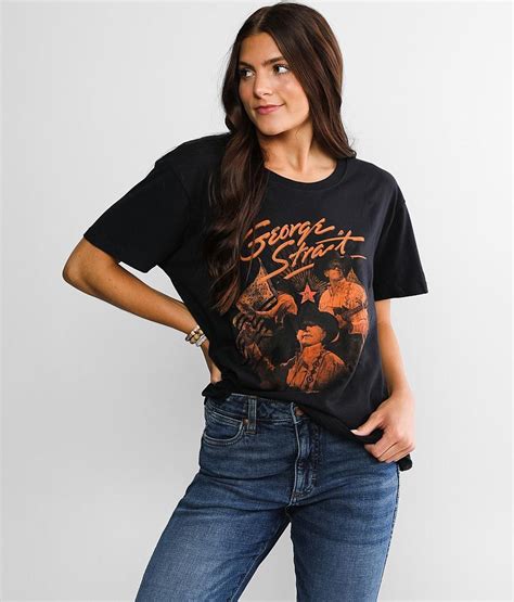 Wrangler® George Strait T-Shirt - Women's T-Shirts in Washed Black | Buckle