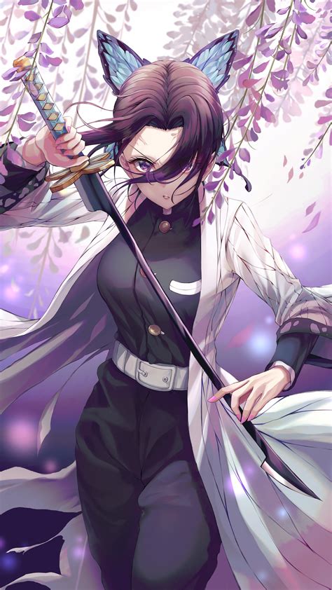 Shinobu Kocho, Katana, Kimetsu no Yaiba, 4k HD Phone Wallpaper | Rare ...