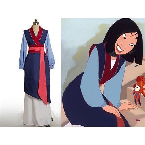 Newest Hua Mulan Dress Blue Dress Princess Dress Movie Cosplay Costume ...