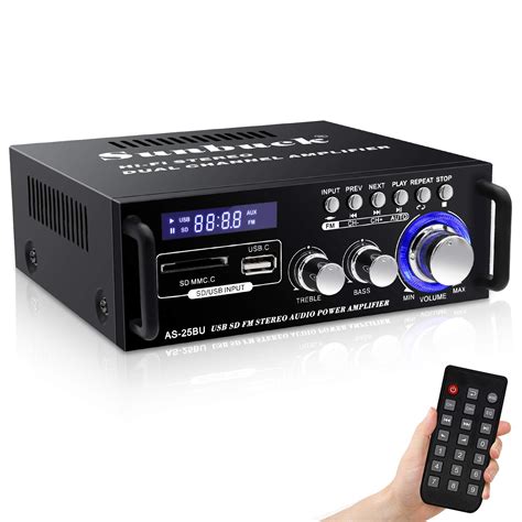 180W Wireless Bluetooth Stereo Amplifier, Sunbuck Dual Channel Sound ...