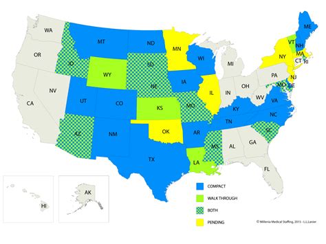 LIST OF COMPACT AND WALK-THROUGH STATES THAT WORK WITH YOUR NURSING LICENSE Call 888-686-6877 ...