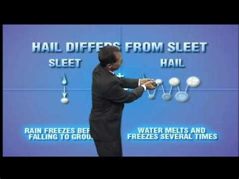 Sleet vs Hail (Fox9now) sleet - in winter, from melted snow that re-freezes hail - in summer ...