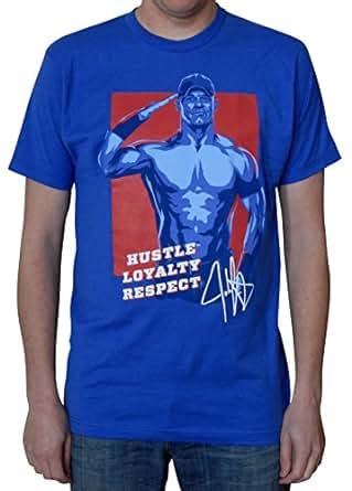 Amazon.com: WWE John Cena Hustle Loyalty Respect Salute Men's Blue T-shirt: Clothing