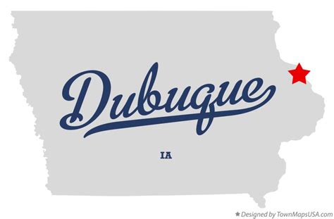 Map of Dubuque, IA, Iowa