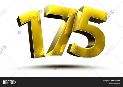 Number 175 Gold.3D Image & Photo (Free Trial) | Bigstock