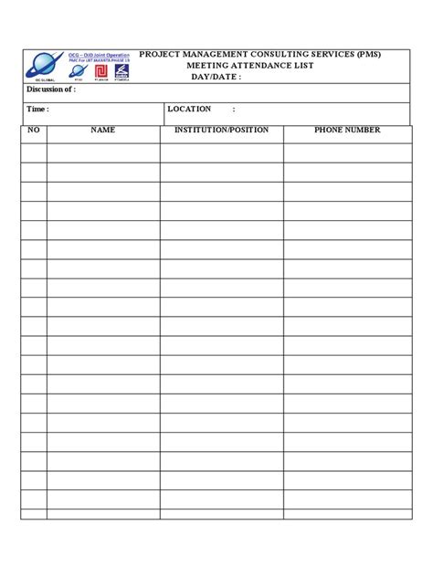 Format Attendance Meeting1 | PDF