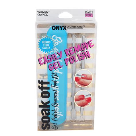 Onyx Professional Soak Off Gel Polish Remover Kit with Nail Scraper, Cuticle Pusher, Storage ...