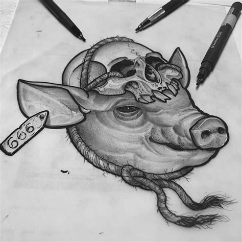 pig tattoo | Pig tattoo, Tattoo bills, Tattoo designs