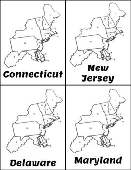 Northeast States, Capitals, and Postal Code Student Flashcards by Megan ...