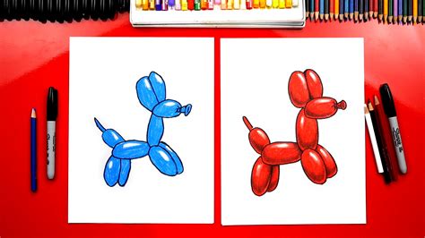 How To Draw A Dog Balloon Animal - Art For Kids Hub