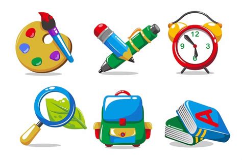 Free Vector | Set of object element for education