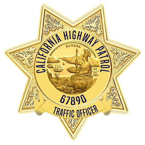 California Highway Patrol (TRAFFIC OFFICER) Badge all Metal Sign with your badge number | North ...