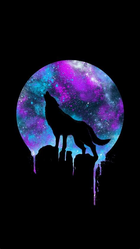 Galaxy Wolf Wallpapers The starry night live wallpaper will show you a beautiful spirit wolf in