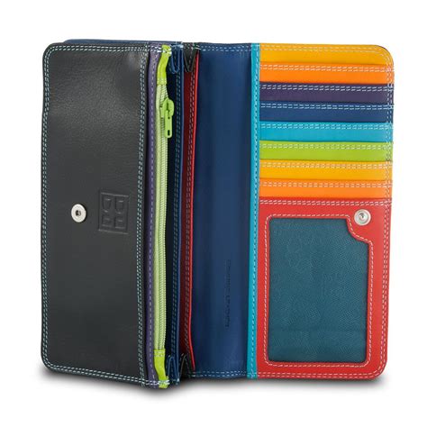 DuDu Ladies leather multi color wallet - Black | Wallets Online