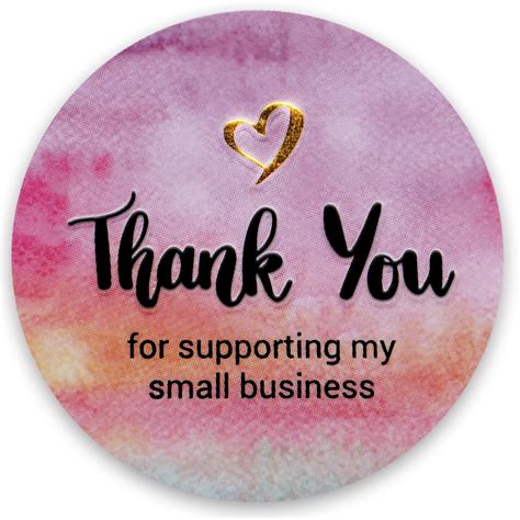 Modern 5th - Thank You for Supporting My Small Business Sticker Labels