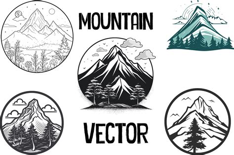 Mountain vector artwork, mountain logo, mountain clipart 25405734 Vector Art at Vecteezy