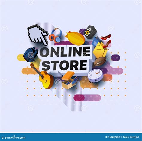 Modern online store banner stock vector. Illustration of graphic ...