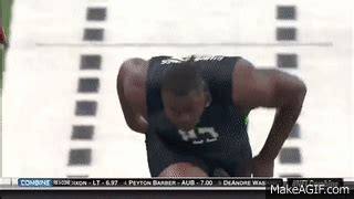 Chris Jones Defensive Lineman Crashes Out Of NFL Combine 40-Yard Dash ...