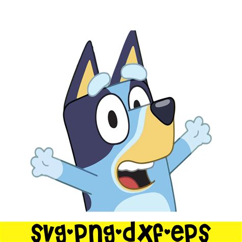 Happy Bandit Heeler SVG PDF PNG Bandit Bluey SVG Bluey Chara - Inspire Uplift