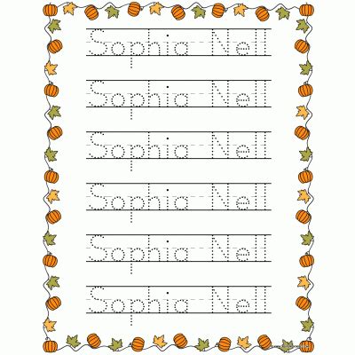 CreatePrintables - Seasonal Name Tracing Practice - Worksheets Library