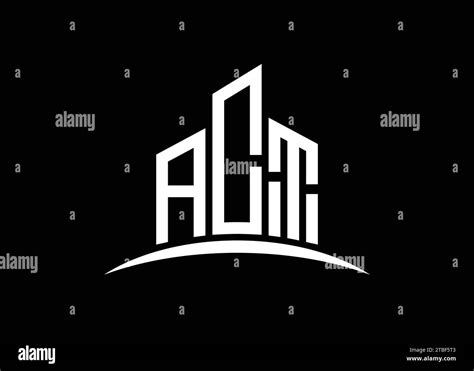 Letter ACT building vector monogram logo design template. Building Shape ACT logo Stock Vector ...