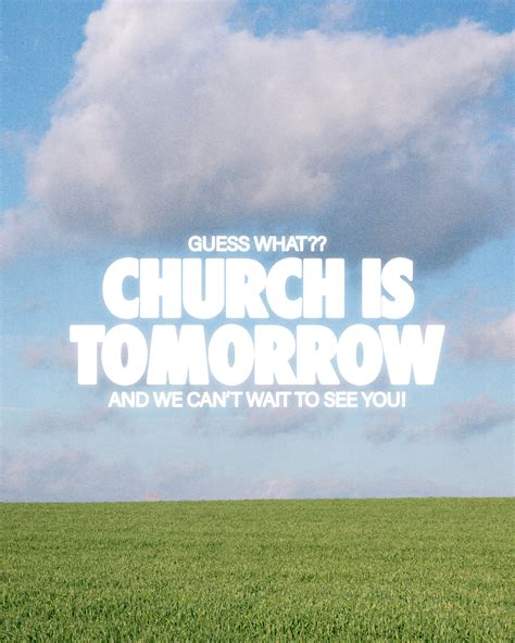 Church tomorrow! - Sunday Social