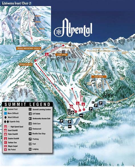 Summit at Snoqualmie-Alpental Trail Map | Liftopia